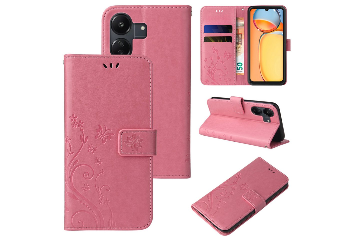 Tec-Expert Handyhülle Cover Tasche Hülle für Xiaomi Redmi 13C 6,74 Zoll, Klapphülle Case mit Kartenfach Fliphülle aufstellbar, Motiv Blumen Tec-Expert Handyhülle Cover Tasche Hülle für Xiaomi Redmi 13C 6,74 Zoll, Klapphülle Case mit Kartenfach Fliphülle aufstellbar, Motiv Blumen von Tec-Expert