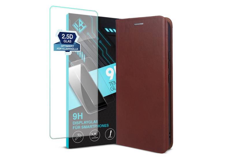 Tec-Expert Handyhülle Echtleder Hülle für Samsung Galaxy A55 5G 6.6 Zoll, 6.6, Cover Klapphülle Case mit Kartenfach RFID Schutz aufstellbar von Tec-Expert
