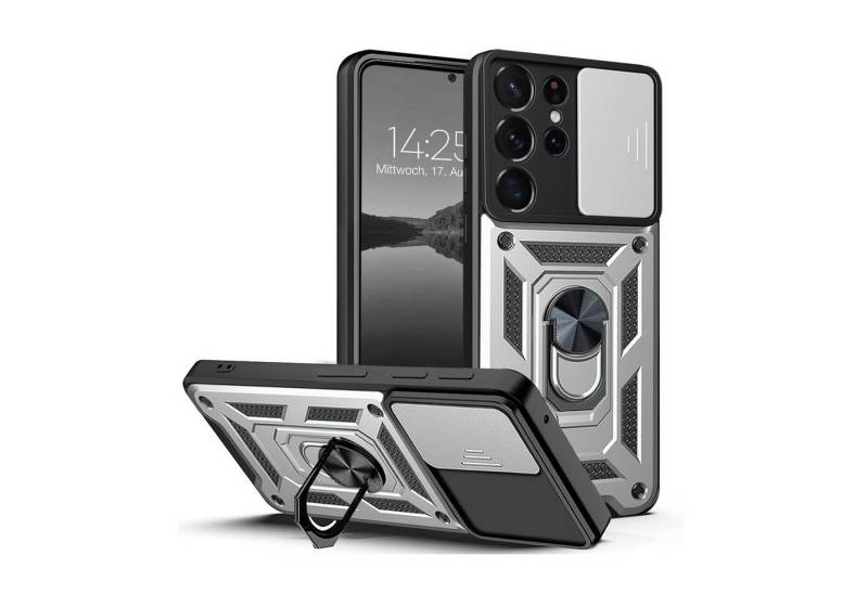 Tec-Expert Handyhülle Outdoor Cover Hülle für Samsung Galaxy S23 Ultra 6.8 Zoll, 6.8", Premium Hülle mit Kameraschutz aus verstärktem Polycarbonat von Tec-Expert