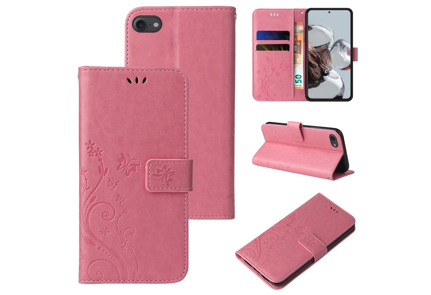 Tec-Expert Handyhülle Cover Tasche Hülle für Apple iPhone 7 / 8 / SE (2020) 4,7 Zoll, Klapphülle Case mit Kartenfach Fliphülle aufstellbar, Motiv Blumen Tec-Expert Handyhülle Cover Tasche Hülle für Apple iPhone 7 / 8 / SE (2020) 4,7 Zoll, Klapphülle Case mit Kartenfach Fliphülle aufstellbar, Motiv Blumen von Tec-Expert