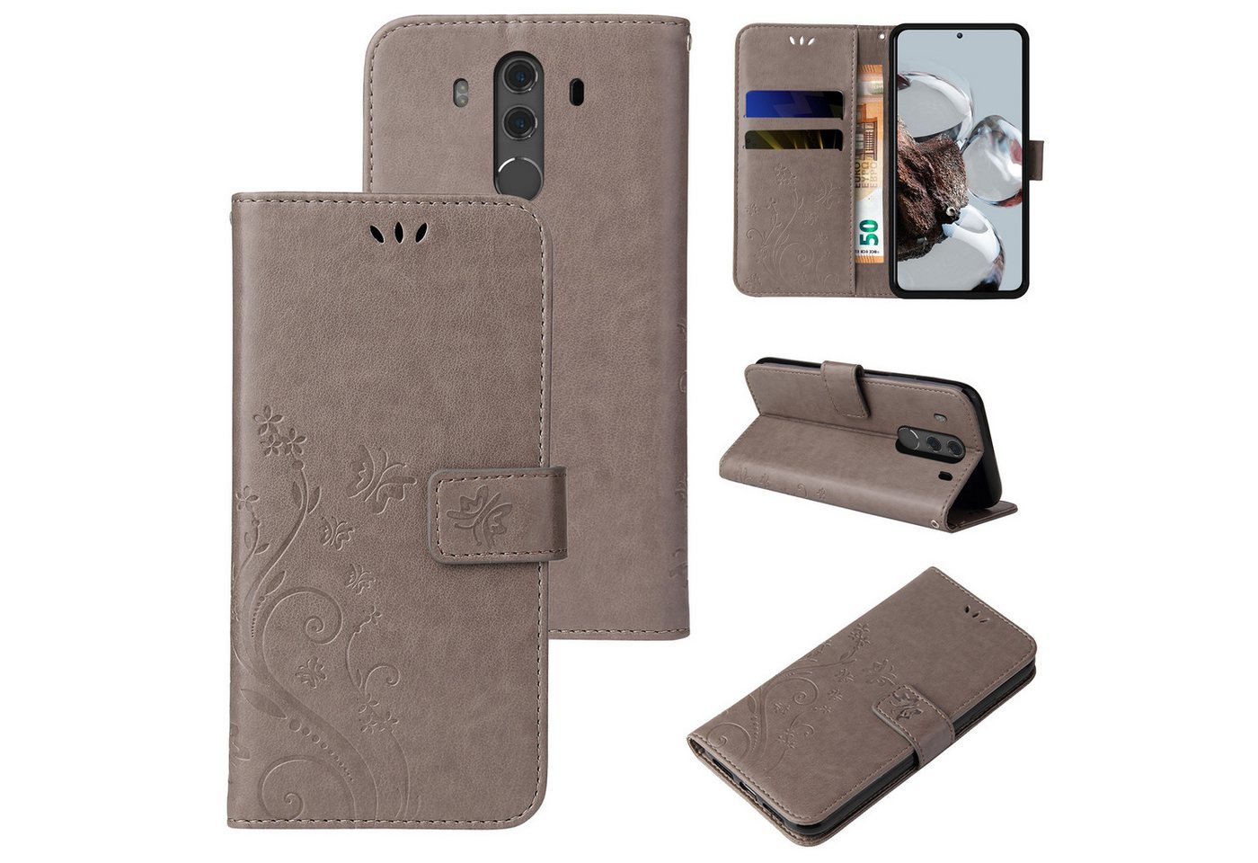 Tec-Expert Handyhülle Cover Tasche Hülle für Huawei Mate 10 Pro 6,0 Zoll, Klapphülle Case mit Kartenfach Fliphülle aufstellbar, Motiv Blumen Tec-Expert Handyhülle Cover Tasche Hülle für Huawei Mate 10 Pro 6,0 Zoll, Klapphülle Case mit Kartenfach Fliphülle aufstellbar, Motiv Blumen von Tec-Expert
