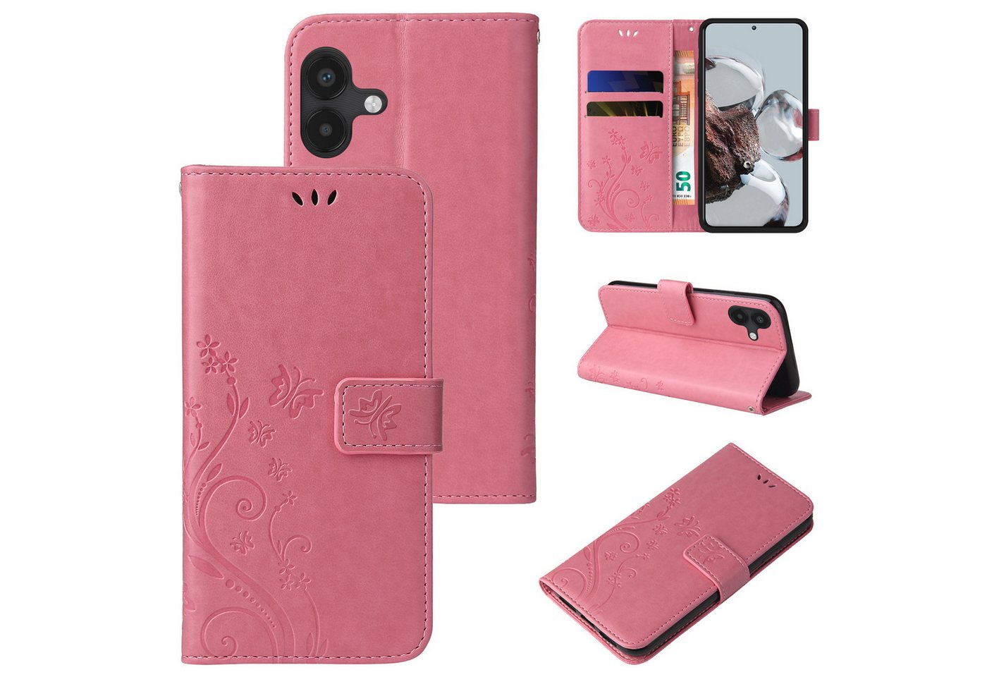 Tec-Expert Handyhülle Cover Tasche Hülle für Samsung Galaxy A04 6,5 Zoll, Klapphülle Case mit Kartenfach Fliphülle aufstellbar, Motiv Blumen Tec-Expert Handyhülle Cover Tasche Hülle für Samsung Galaxy A04 6,5 Zoll, Klapphülle Case mit Kartenfach Fliphülle aufstellbar, Motiv Blumen von Tec-Expert