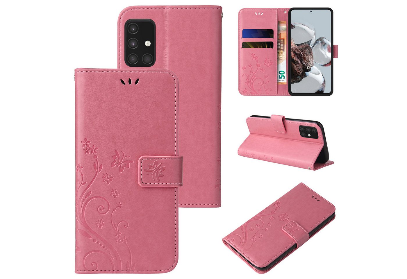 Tec-Expert Handyhülle Cover Tasche Hülle für Samsung Galaxy A71 6,7 Zoll, Klapphülle Case mit Kartenfach Fliphülle aufstellbar, Motiv Blumen Tec-Expert Handyhülle Cover Tasche Hülle für Samsung Galaxy A71 6,7 Zoll, Klapphülle Case mit Kartenfach Fliphülle aufstellbar, Motiv Blumen von Tec-Expert