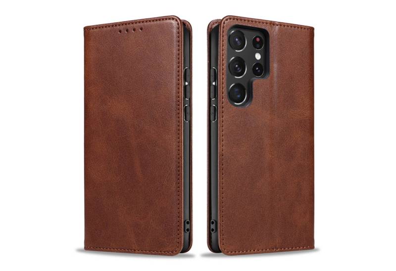 Tec-Expert Handyhülle Tasche Hülle für Samsung Galaxy S23 Ultra 6.8 Zoll, 6.8", Cover Klapphülle Case mit Kartenfach Fliphülle aufstellbar von Tec-Expert