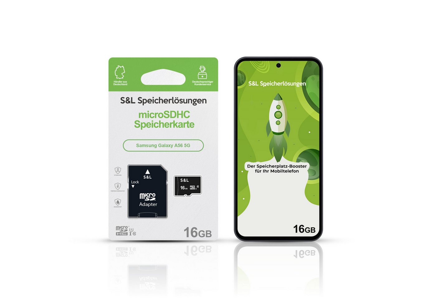 Tec-Expert Handyhülle microSD Speicherkarte S&L für Samsung Galaxy A56 5G 16 GB, 16GB, Class 10 U1 micro SD microSDXC UHS-I Speicher Karte Tec-Expert Handyhülle microSD Speicherkarte S&L für Samsung Galaxy A56 5G 16 GB, 16GB, Class 10 U1 micro SD microSDXC UHS-I Speicher Karte von Tec-Expert