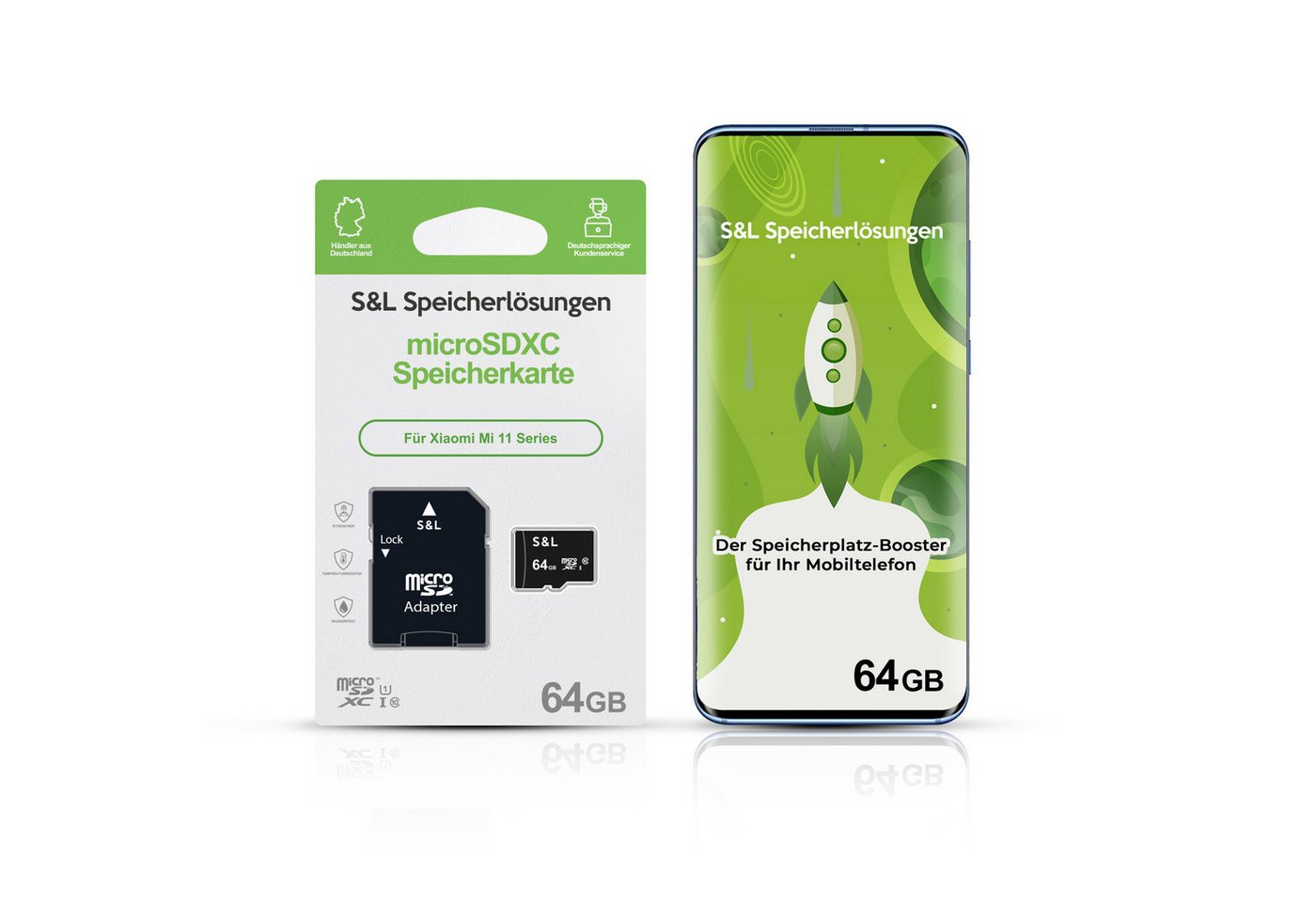 Tec-Expert microSD Karte S&L für Xiaomi Mi 11 Series Speicherkarte (64 GB, Class 10, microSDXC) von Tec-Expert