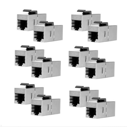 TecLines Keystone Modul Cat6a 2x RJ45 Buchse, TKM016 (12), LAN, Ethernet, Patchpanel von TecLines