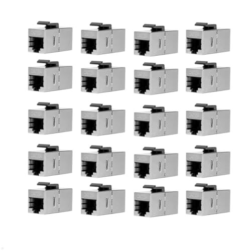 TecLines Keystone Modul Cat6a 2x RJ45 Buchse, TKM016 (20), LAN, Ethernet, Patchpanel von TecLines