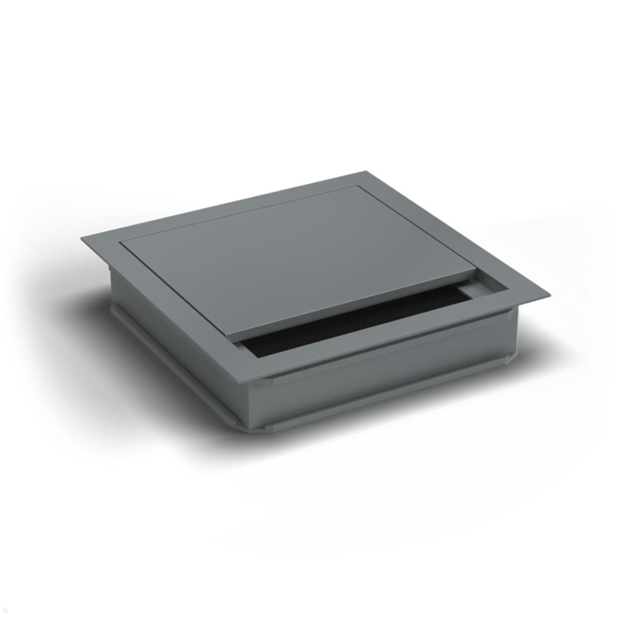 TecLines TKD011T Kabeldurchf?hrung 120x120x25 mm, Titanium / schwarz TecLines TKD011T Kabeldurchf?hrung 120x120x25 mm, Titanium / schwarz von TecLines