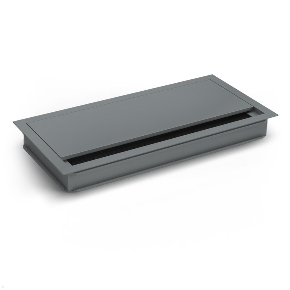 TecLines TKD012T Kabeldurchf?hrung 240x120x25 mm, Titanium / schwarz TecLines TKD012T Kabeldurchf?hrung 240x120x25 mm, Titanium / schwarz von TecLines
