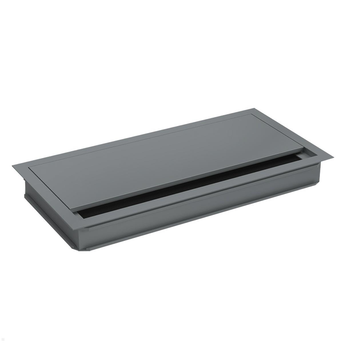 TecLines TKD013T Kabeldurchf?hrung 320x120x25 mm, Titanium / schwarz TecLines TKD013T Kabeldurchf?hrung 320x120x25 mm, Titanium / schwarz von TecLines