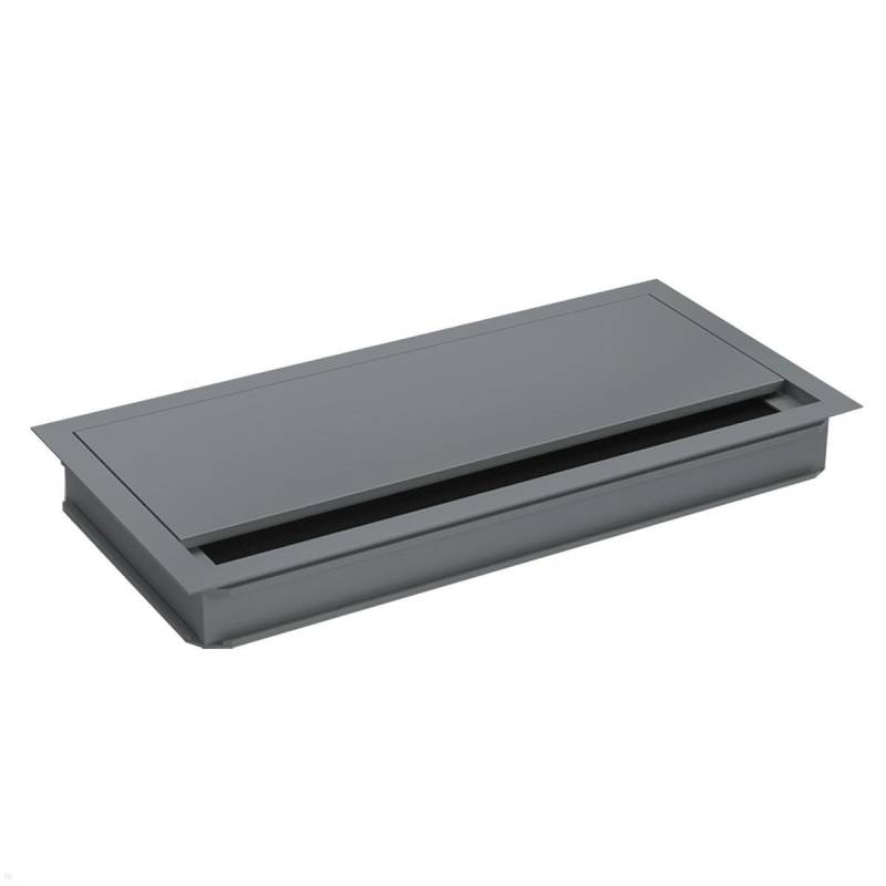 TecLines TKD013T Kabeldurchf?hrung 320x120x25 mm, Titanium / schwarz von TecLines