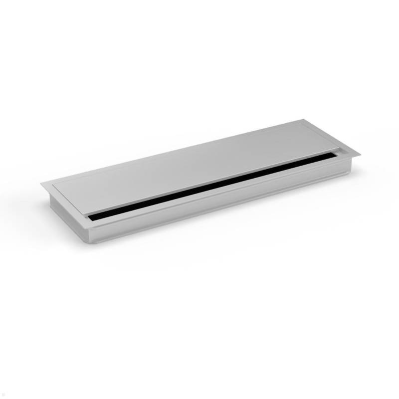 TecLines TKD015S Kabeldurchf?hrung 120x360 mm mit Soft Close, silber von TecLines