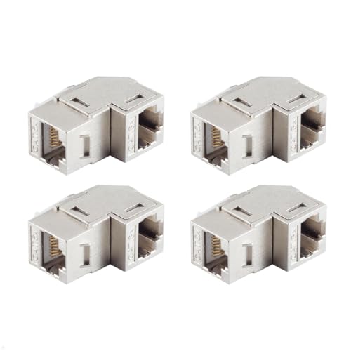 TecLines TKM008 Keystone Modul CAT6a RJ45 / Winkel, Buchse/Buchse (4) von TecLines