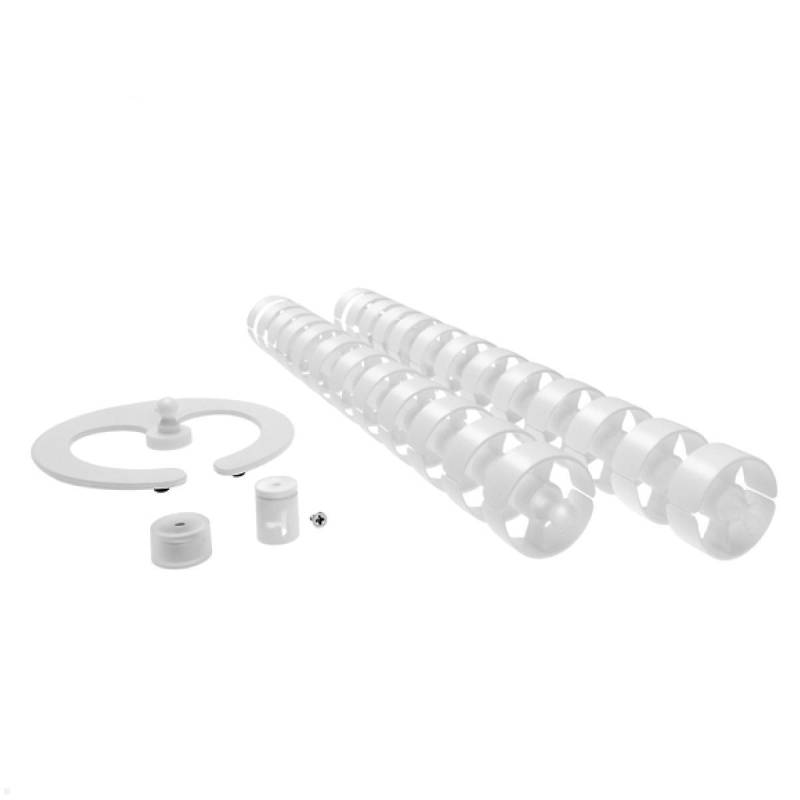 TecLines TKS002W Kabelschlange Set 100 cm mit Tischbefestigung und Bodenplatte, ... von TecLines
