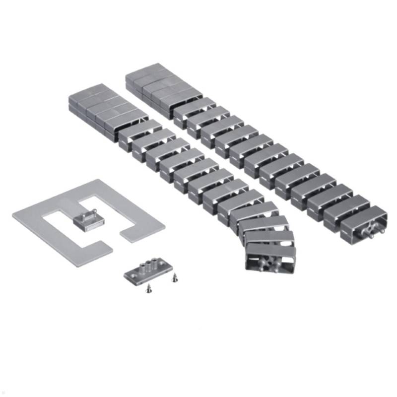 TecLines TKS003S Kabelschlange Set 75 cm mit Bodenplatte und Tischbefestigung, s... von TecLines