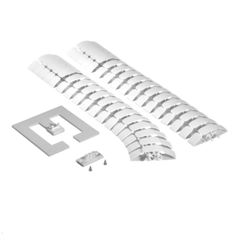 TecLines TKS004W Kabelschlange Set 75 cm mit Bodenplatte und Tischbefestigung, w... von TecLines