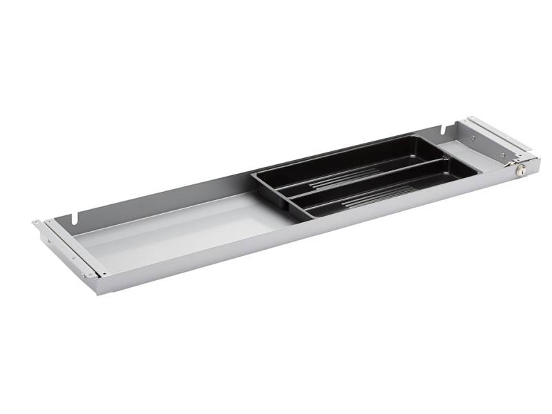 TecLines TUS006A Unterbau Schublade 186mm tief L, abschlie?bar, silber von TecLines