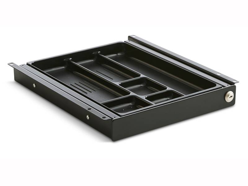 TecLines TUS015B ausziehbare Unterbau Schublade S inkl. Schloss, schwarz von TecLines