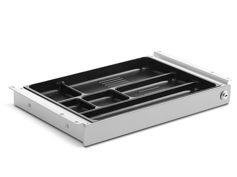 TecLines TUS017A ausziehbare Unterbau Schublade M inkl. Schloss, Aluminium von TecLines