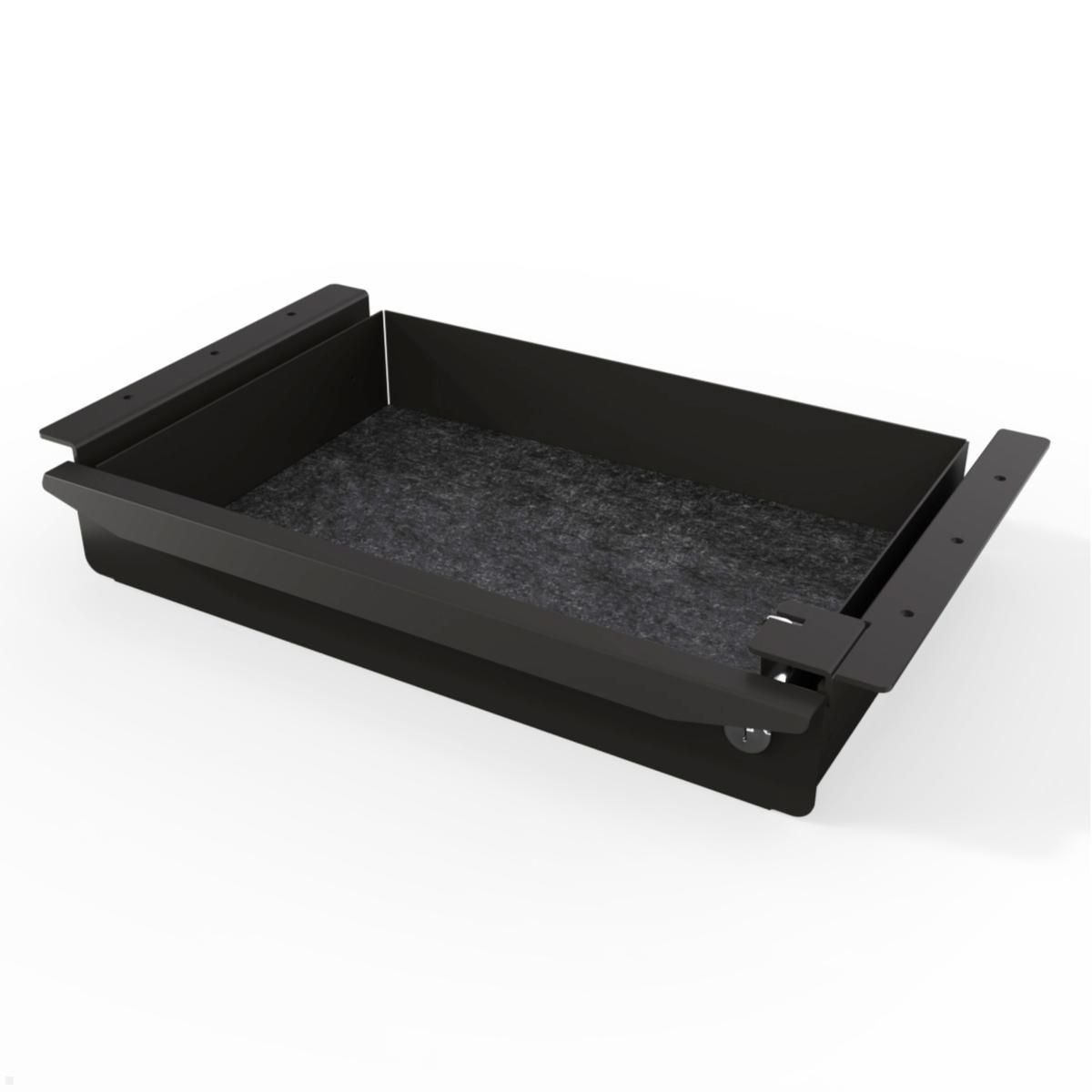 TecLines TUS018B ausziehbare Unterbau Schublade, abschlie?bar, schwarz von TecLines