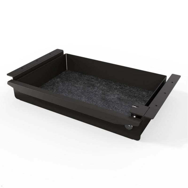 TecLines TUS018B ausziehbare Unterbau Schublade, abschlie?bar, schwarz von TecLines