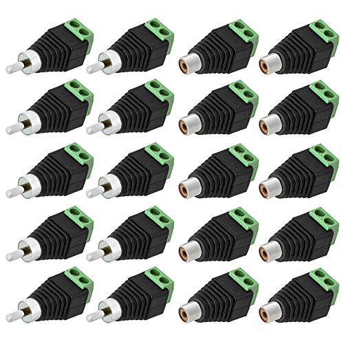 10x Cinch Buchse + 10x Cinch Stecker RCA > Terminal Block 2 Pin Adapter Schraub Klemmen 10x Cinch Buchse + 10x Cinch Stecker RCA > Terminal Block 2 Pin Adapter Schraub Klemmen von Tecbee