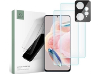 Tech-Protect Gehärtetes Glas + für Kameralinsen Tech-Protect Supreme Set Xiaomi Redmi Note 12 LTE Klar [2+1 PACK] von Tech-Protect