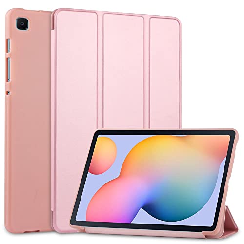 Tech-Protect SmartCase - Klapphülle, Schutzhülle mit Standfunktion, Magnetische Hülle | Kompatibel mit Samsung Galaxy Tab S6 Lite 10.4 2020/2022 | Rosa Gold von Tech-Protect