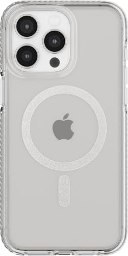 Tech21 Evo Crystal für iPhone 15 Pro Max - Kompatibel mit MagSafe - Impact Protection Case - White Titanium von tech21