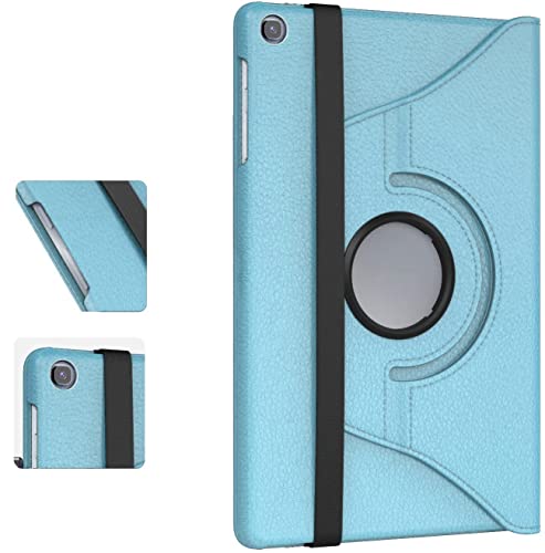 360 Grad drehbare Hülle Samsung Galaxy Tab S6 Lite 10.4 (2020, 2022) P610 P615 P613 P619 Leder Ständer Cover (Aqua) von TechDealsUK