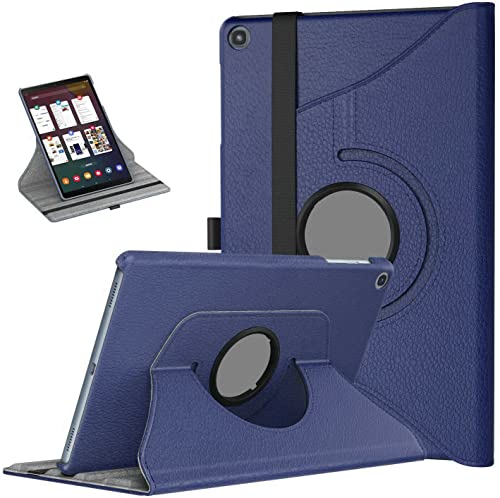 360 Grad drehbare Hülle für Samsung Galaxy Tab A7 10.4 (2020) T500 T505 Leder Stand Cover (blau) von TechDealsUK