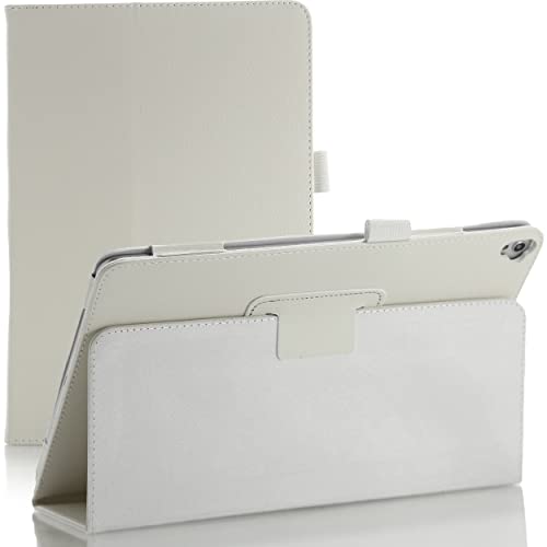 TechDealsUK PU-Leder-Stand-Folio-Hülle für iPad 10.2 9. Generation 2021 8. 7. Generation 2019 2020, iPad Pro 10.5, iPad Air 3 Weiß von TechDealsUK