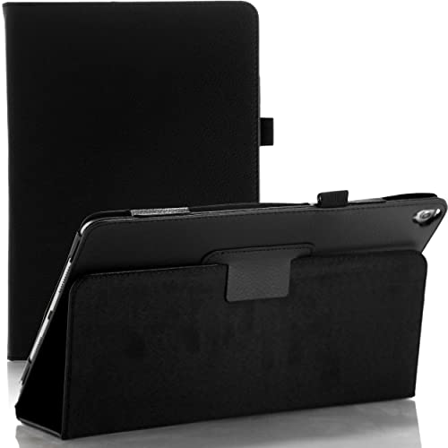 TechDealsUK PU-Leder-Stand-Folio-Hülle für iPad 10.2 9. Generation 2021 8. 7. Generation 2020 2019, iPad Pro 10.5 2017, iPad Air 3 2019 Schwarz von TechDealsUK