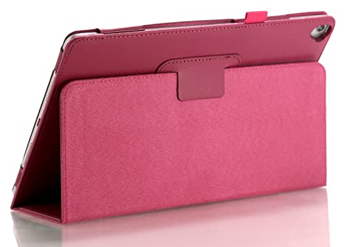 PU Leder Stand Folio Case für iPad 10.2 9th Generation (2021) 8th/7th Gen (2020/2019), iPad Pro 10.5 (2017), iPad Air 3 (2019) (Pink) von TechDealsUK