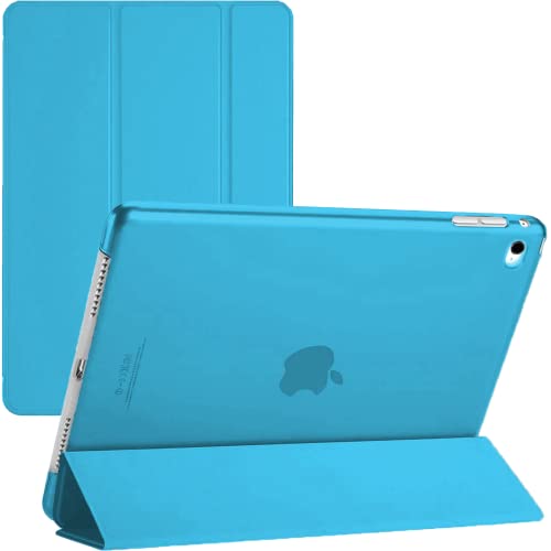 Smart Case für iPad Air 2/2. Generation (2014) A1566 A1567 Magnetischer Ständer Cover mit automatischer Wake/Sleep (Aqua) von TechDealsUK