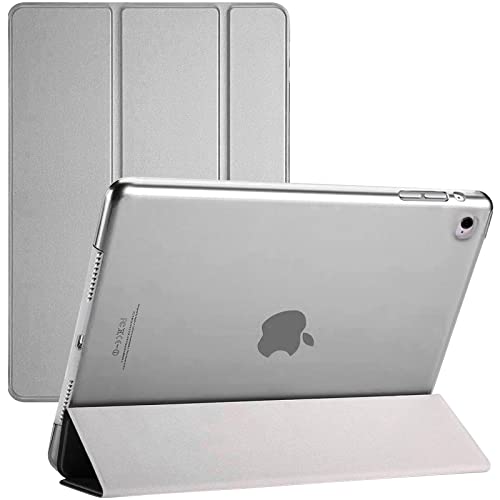 Smart Case für iPad Air 2/2nd Generation (2014) A1566 A1567 Magnetischer Ständer Cover mit automatischer Wake/Sleep (Silber) von TechDealsUK
