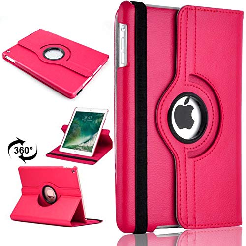 TechDealsUK 360 Grad drehbare Hülle für Apple iPad Mini 1, 2 und 3 7.9 2012, 2013, 2014 Ständer Kunstleder Material Rosa von TechDealsUK
