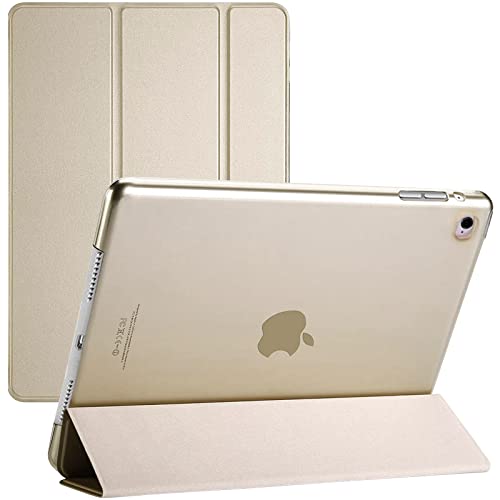 TechDealsUK Für iPad Air 2. Generation 2014 A1566 A1567, intelligente magnetische Schutzhülle mit Standfunktion und automatischem Wake Sleep für iPad Air 2, Gold von TechDealsUK