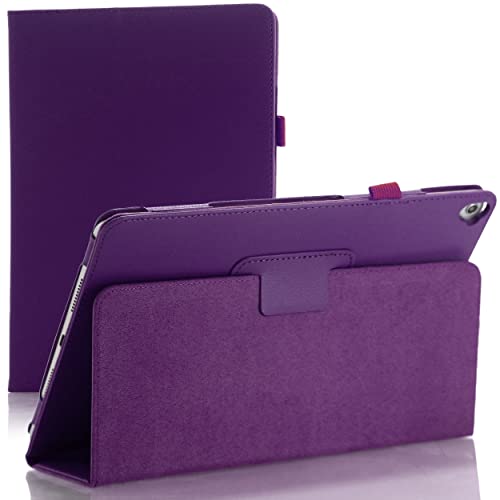 TechDealsUK PU-Leder-Stand-Folio-Hülle für iPad 10.2 9. Generation 2021 8. 7. Generation 2019 2020, iPad Pro 10.5, iPad Air 3 Lila von TechDealsUK