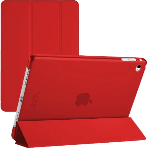 TechDealsUK Schutzhülle für iPad 9.7 (6. Generation, 2018), intelligenter magnetischer Standfuß mit automatischem Wake Sleep-Modus, A1954 A1893, Rot von TechDealsUK