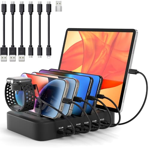 PD Ladestation USB C für mehrere Geräte Schnelles PD 90W 6-Port Ladegerät mit 3X PD 20W USB C Ladeanschluss, Schwarz PD Ladestation USB C für mehrere Geräte Schnelles PD 90W 6-Port Ladegerät mit 3X PD 20W USB C Ladeanschluss, Schwarz von TechDot