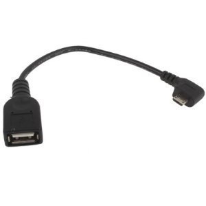 Kabel USB Host/OTG Adapter-Verbindungsstück 90 ° 30 cm für Samsung Galaxy Tab 3 8 und 10 Zoll Tab 4 8 und 10 Zoll, Galaxy S 2 bis 6 (außer Versionen Mini) von TechExpert