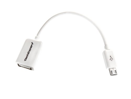 Kabel USB Host/OTG Adapter Weiß für Google Nexus 7 Nexus 10 Asus Transformer Book T100 Asus ME302 C Acer Iconia Tab A3-A10 A1 – 830 A1 – 810 A1 – 811 B1-A71 W4 – 820 von TechExpert