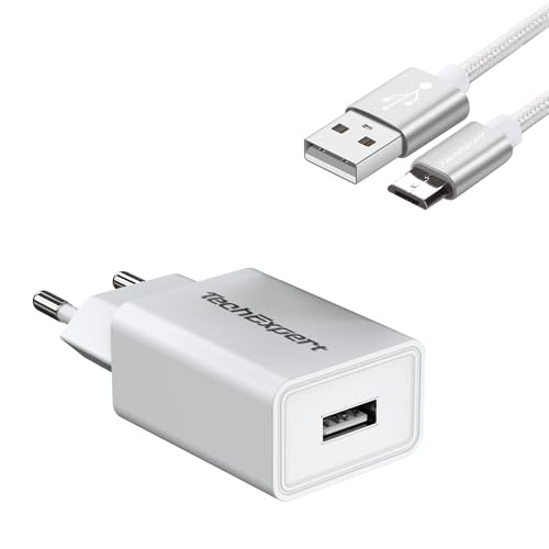 Kit Ladegerät kompatibel mit Samsung Galaxy Tab S Tab pro 10.1 T520 Galaxy Tab 3 Galaxy Tab 4 und alle Samsung Tablets mit Micro-USB Port 2.0 Weiss Kit Ladegerät kompatibel mit Samsung Galaxy Tab S Tab pro 10.1 T520 Galaxy Tab 3 Galaxy Tab 4 und alle Samsung Tablets mit Micro-USB Port 2.0 Weiss von TechExpert