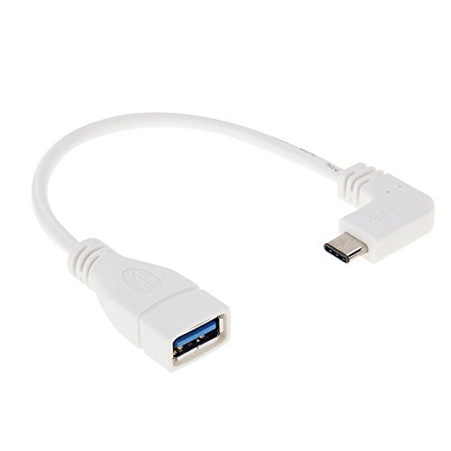 TechExpert USB Typ C OTG Datenkabel 90° auf USB 3.0 weiblich für alle Geräte mit USB-Port Typ C wie OnePlus 6 5 5T 3 von TechExpert