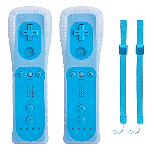 2 WII Controller Fernbedienung Remote Game Linker Controller mit Silikonhülle Armban, ohne Motion Plus von TechKen