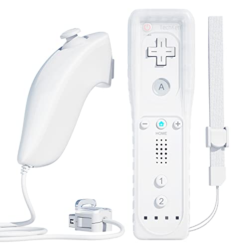 TechKen Ersatz-Fernbedienung für Wii, Nunchuck Game Joysticks (weiß) von TechKen