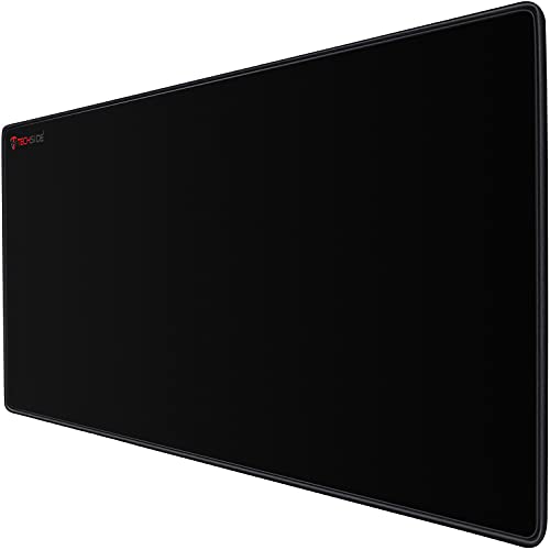 TechSide Professionelles XXL Mousepad | Oberfläche mit Mikrostruktur, wasserfest, mit Silikonbasis, rutschfest, für Computer PC Notebook Laptop | (900 x 400 x 5 mm) von TechSide