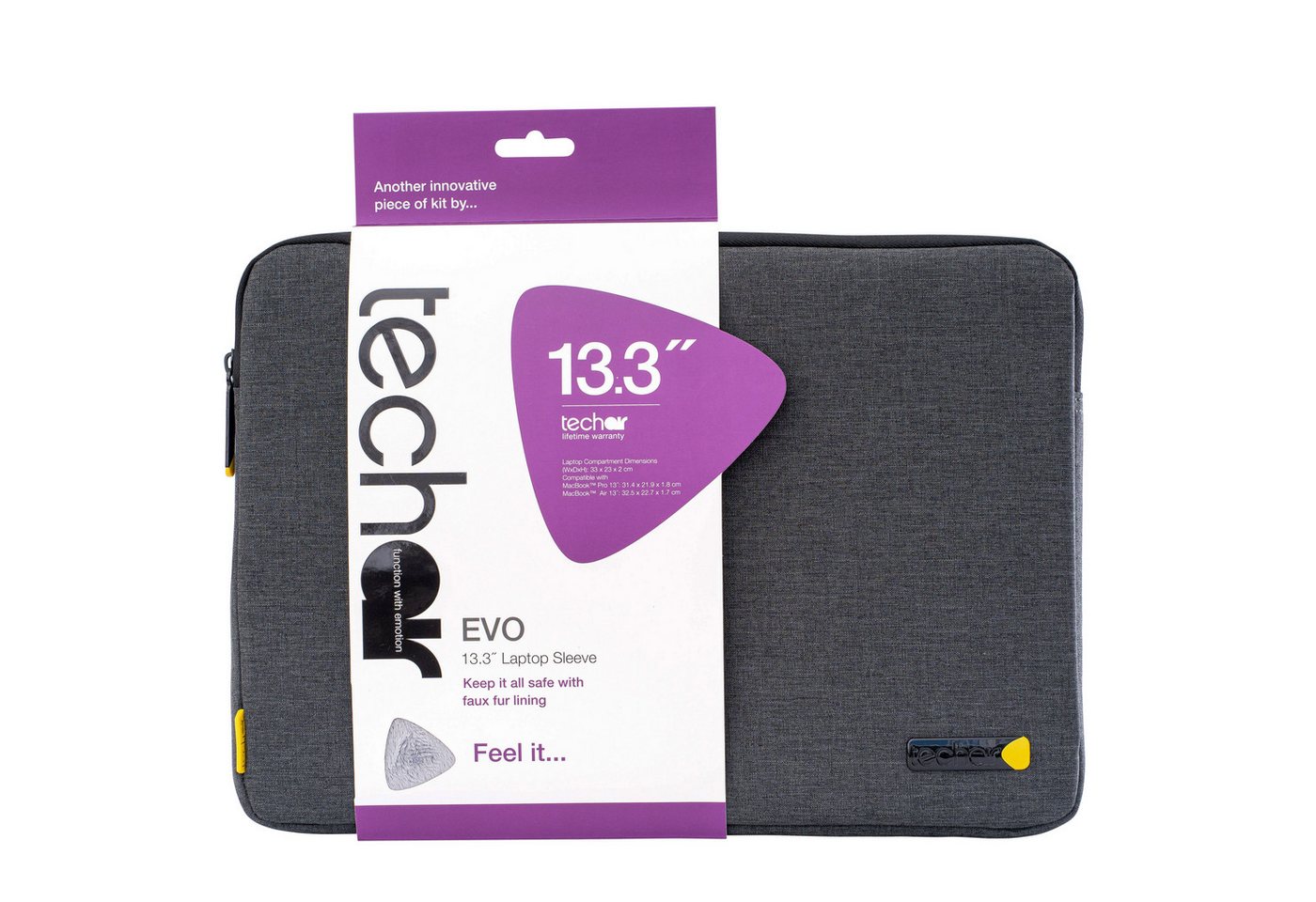 Techair Sleeve techair Slipcase Evo Pro 12-13.3" 1F 1T dunkel grau Techair Sleeve techair Slipcase Evo Pro 12-13.3" 1F 1T dunkel grau von Techair